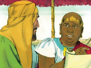 Philip and the Ethiopian Eunuch - picture courtesy of  http://www.freebibleimages.org/