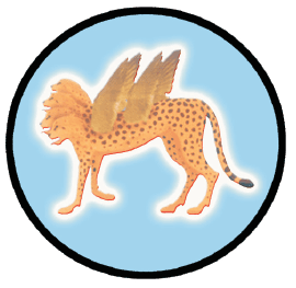 A cheetah with wings Description automatically generated