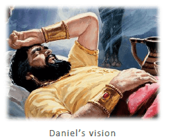 A person lying down with his hand on his head Description automatically generated