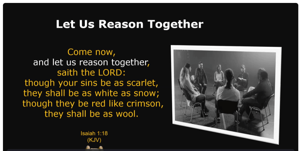 Let Us Reason Together